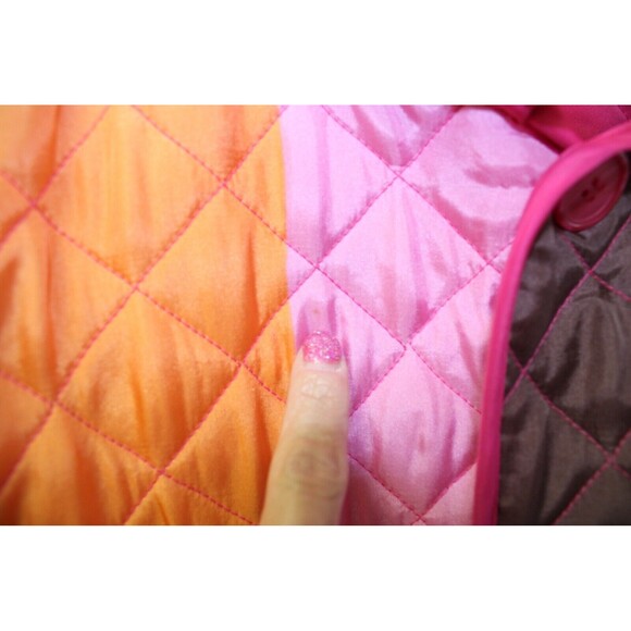 Anne Carson 100 % Silk Reversable Quilted Patchwork Jacket Womens L - Picture 4 of 10